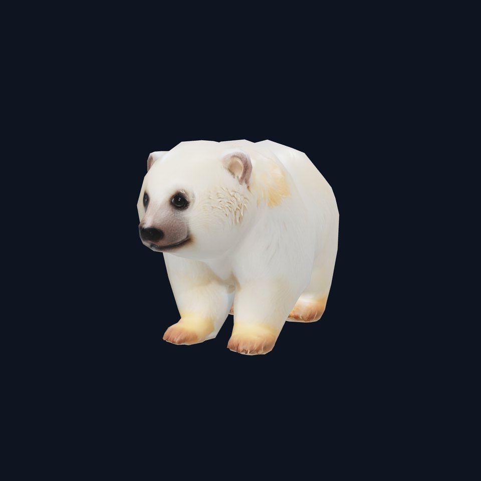 Fluffy Polar Bear model pack